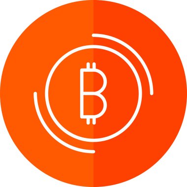 bitcoin. Web simgesi basit illüstrasyon 