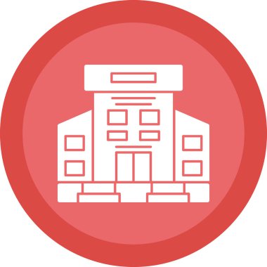 Bina. Web simgesi basit illüstrasyon