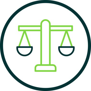 Ölçek simgesi, vektör illüstrasyonu basit tasarım