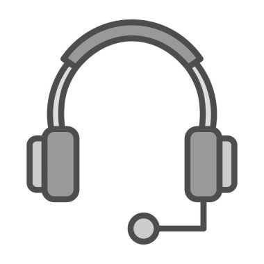 Kulaklık simgesinin vektör illüstrasyonu 