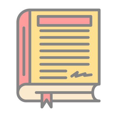 kitap simgesi, vektör illüstrasyonu basit tasarım