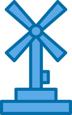 Yel değirmeni simgesi, vektör biçimi