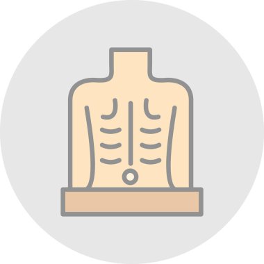 Göğüs simge vektör çizim