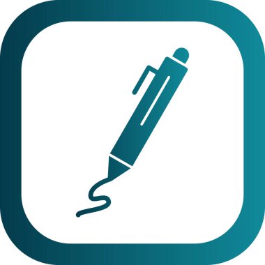 Kalem. Web simgesi basit illüstrasyon