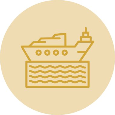 Gemi simgesi vektör illüstrasyonu 