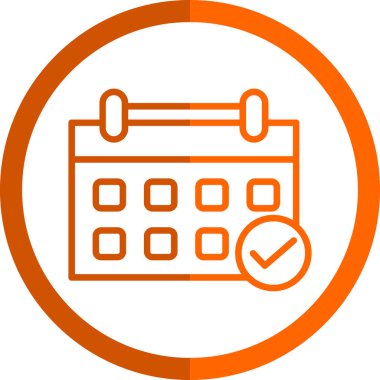 Takvim simgesi, vektör illüstrasyonu basit tasarım