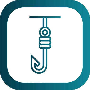 Basit düz kanca vektör illüstrasyon tasarımı