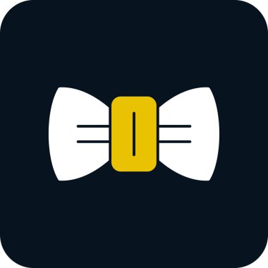 Beyaz arkaplanda papyon simgesi vektörü