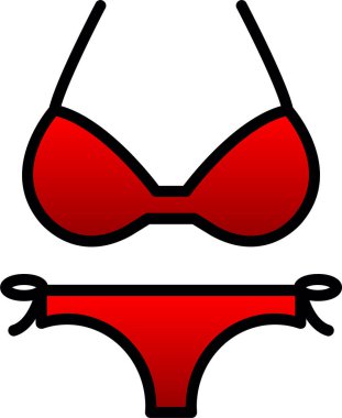 Bikini simgesinin vektör illüstrasyonu