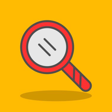 Basit düz arama simgesi illüstrasyonu