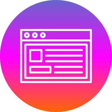 Web sayfası. Web simgesi basit illüstrasyon