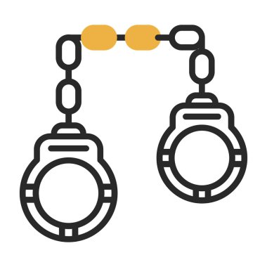 kelepçe simgesi, vektör illüstrasyonu