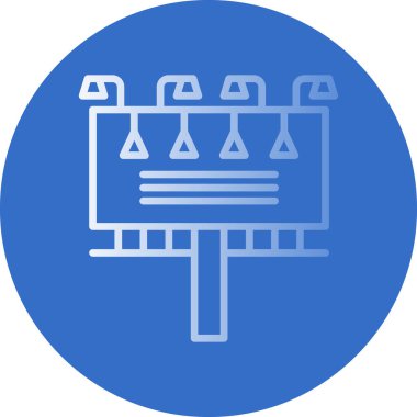 reklam panosu simgesi, vektör illüstrasyonu basit tasarım