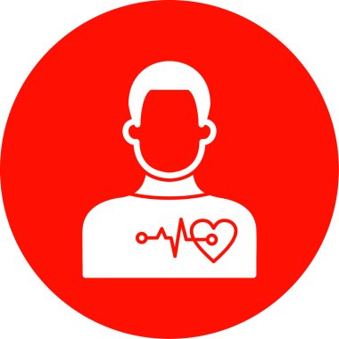 Kalp ikonu vektör illüstrasyonu