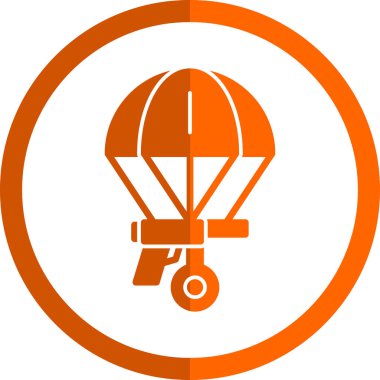 Paraşüt. Web simgesi basit tasarım