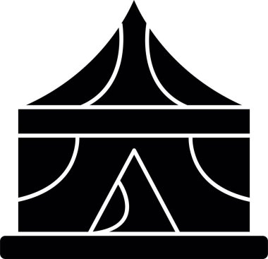 çadır simgesi çizim vektör biçimi