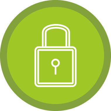 Düz simge, vektör resimlemesini kilitle  