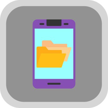 Akıllı telefon ekranı simgesi, vektör illüstrasyonundaki dizinler 