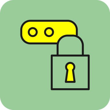 Şifre. Web simgesi basit illüstrasyon 