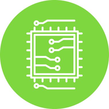 çip simgesi, vektör illüstrasyonu basit tasarım