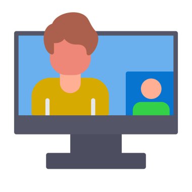 Video toplantısı. Basit simge