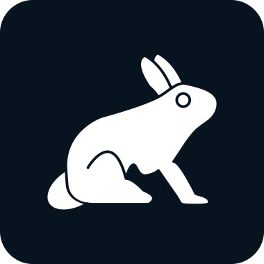 Şeffaf bir arkaplanda tavşan vektör çizimi. Birinci kalite semboller. Konsept ve grafik tasarımı için simgeler.