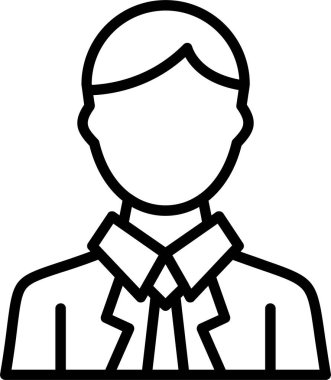 Benzersiz erkek öğretmen vektör çizgisi simgesi