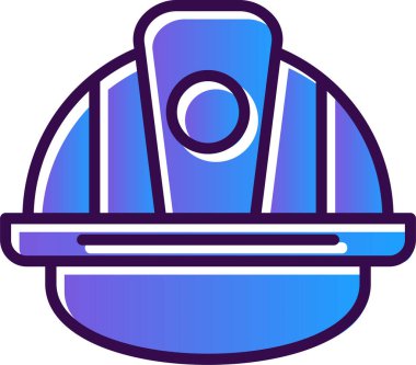 Miğfer. Web simgesi basit illüstrasyon