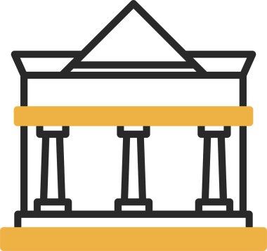 Bina. Web simgesi basit illüstrasyon