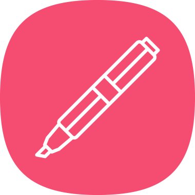 İşaretleyici kalem simgesi, vektör illüstrasyonu basit tasarım