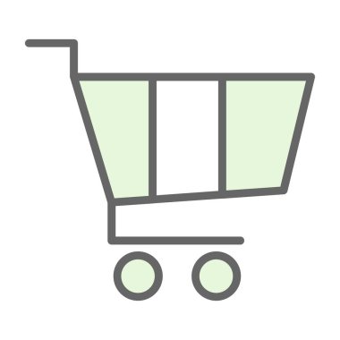 Alışveriş arabası ikonu, illüstrasyon 