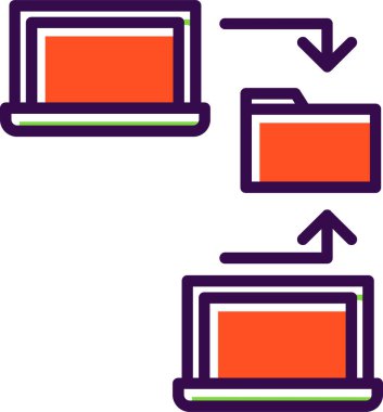 Veri paylaşım simgesi, vektör illüstrasyonu