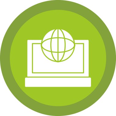 Web tarayıcı simgesi, vektör illüstrasyonu basit tasarım