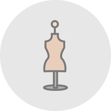 Manken düz vektör simgesi