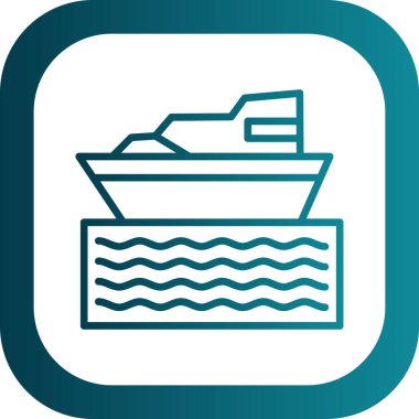 tekne ikonu vektör illüstrasyonu