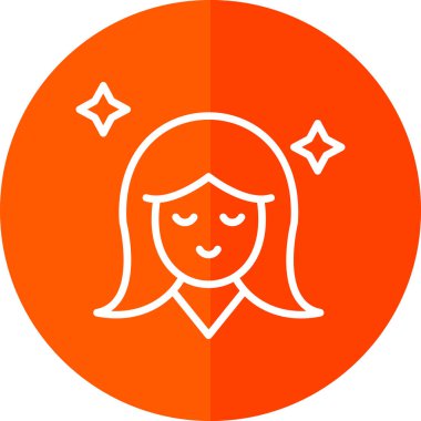 kadın avatar simgesi, vektör illüstrasyonu 