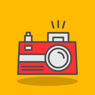 Kamera. Web simgesi basit illüstrasyon