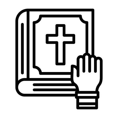 Kutsal İncil ikonu. vektör illüstrasyonu