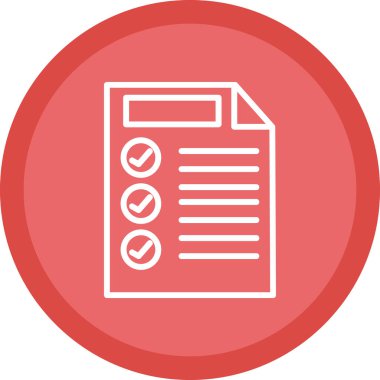 Kontrol listesi simgesinin vektör illüstrasyonu 