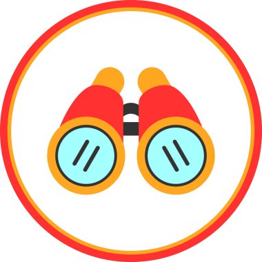 Dürbün simgesi, vektör illüstrasyonu basit tasarım