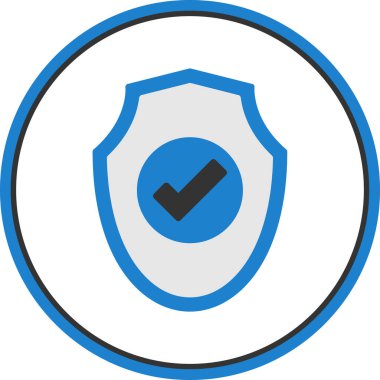 kalkan düz vektör simgesi