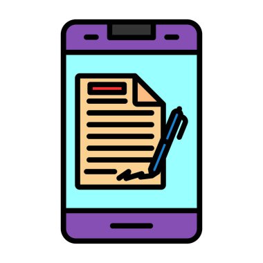 Kontrol listesi vektör resimli akıllı telefon