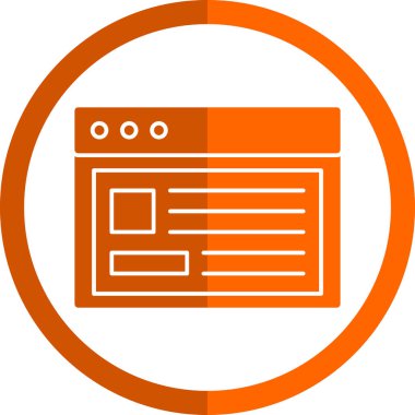 Web sayfası. Web simgesi basit illüstrasyon