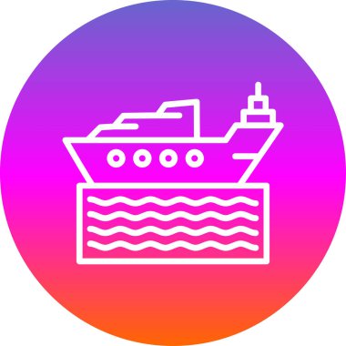 Gemi simgesi vektör illüstrasyonu 