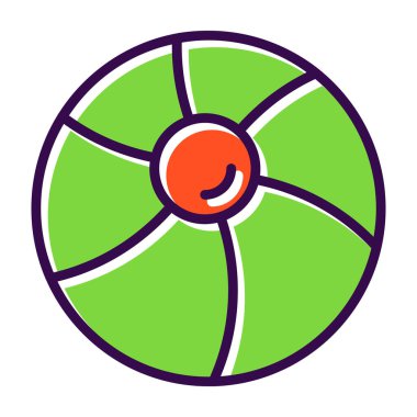 Şeker vektörü renk çizgisi simgesi