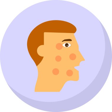 Beyaz arkaplanda erkek yüzü, illüstrasyon, vektör.