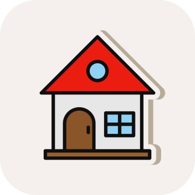 ev web simgesi, vektör illüstrasyonu 