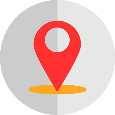 Harita işaretleyici simgesi, vektör illüstrasyonu 