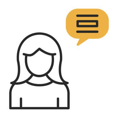 Sohbet simgesi vektör illüstrasyonu