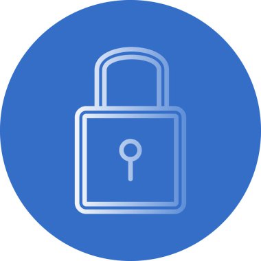 Düz simge, vektör resimlemesini kilitle  